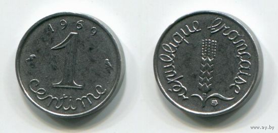 Франция. 1 сантим (1969, XF)