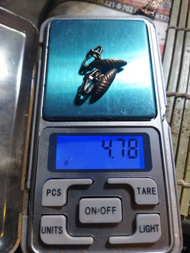 Запонки серебро 985 В одной нет камня