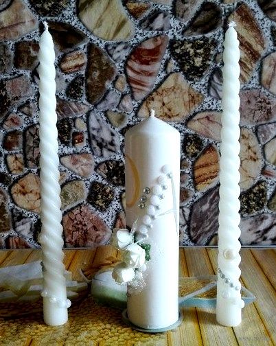 Свеча очаг+2 шт. и свечи "чайные" на танец