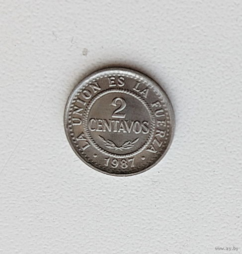 Боливия. 2 сентаво. 1987 года. 1-я.