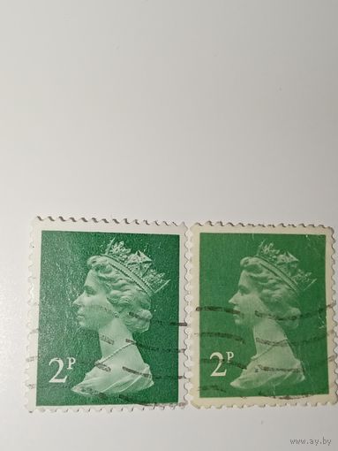 Великобритания 1971 Профиль королевы Елизаветы II, созданный на основе скульптуры Арнольда Мачина.