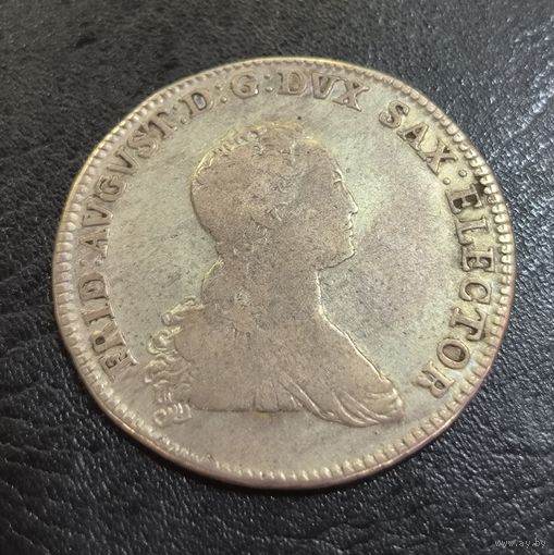 С рубля без мц! 2/3 талера 1768 Саксония - редкость! портретное серебро 18 в.!