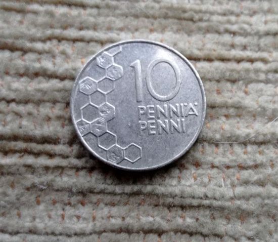 Werty71 Финляндия 10 пенни 1994 Соты Пчела