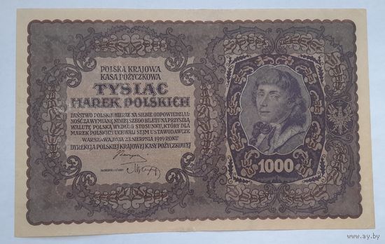 Польша 1000 марок 1919 года
