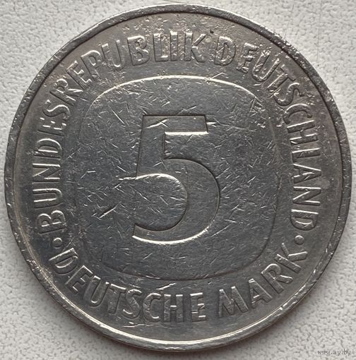 Германия 5 марок 1975 г. J