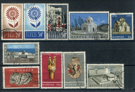 Кипр - 1964-1967гг. -10 марок - гашёные. #4-B6-104-KS-1