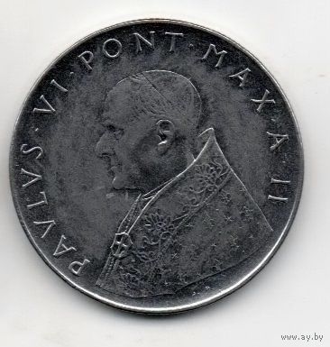 СВЯТОЙ ПРЕСТОЛ. ГОСУДАРСТВО - ГОРОД ВАТИКАН. 100 ЛИР 1964. ПАПА ПАВЕЛ VI. ВЕРА