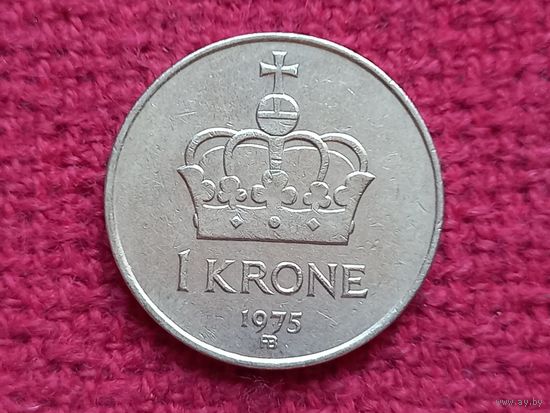 Норвегия 1 крона 1975 г.