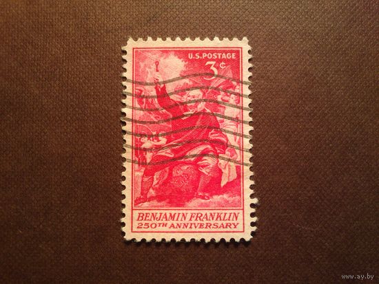 США 1956 г.250 лет со дня рождения Бенджамина Франклина (1706-1790)./23а/