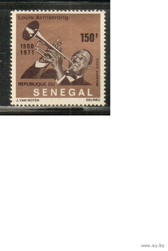 Сенегал-1971 (Мих.475) ,  ** , Личности, Музыка, Луи Армстронг(одиночка)