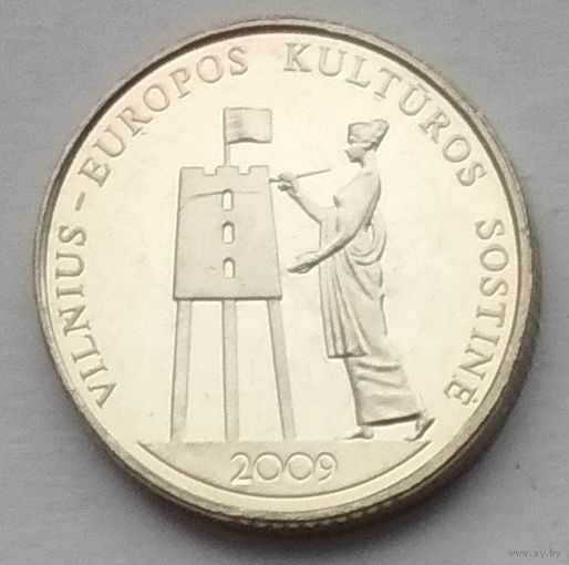 Литва 1 лит 2009 г. Вильнюс - культурная столица Европы