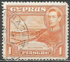 Кипр. Король ГеоргVI. г.Кирения. 1938г. Mi#142.