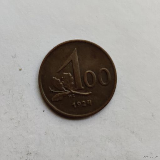 Австрия 100 крон 1924 г.