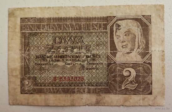 Польша, 2 злотых 1940 г (распродажа коллекции)