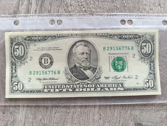 50-долларовая купюра США 1993 года