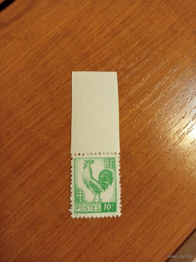 1944 Франция чистая клей MNH** фауна Гальский петух (1-8)