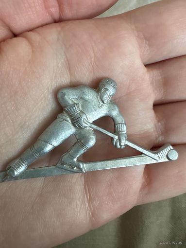 Хоккеист хоккей значок