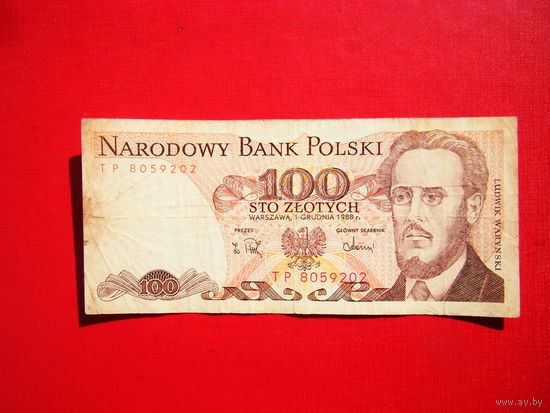 100 злотых 1988г.