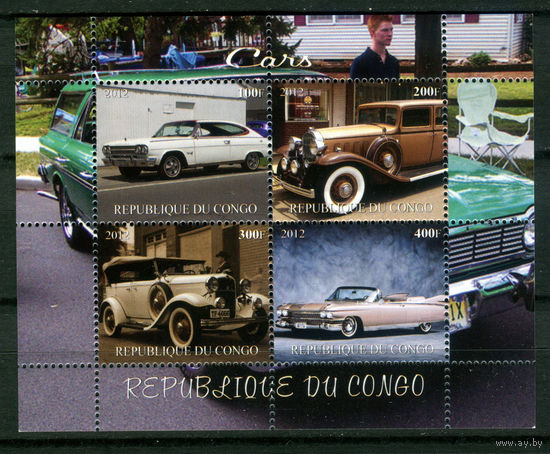 Конго - 2012г. - Автомобили - полная серия, MNH - 1 малый лист