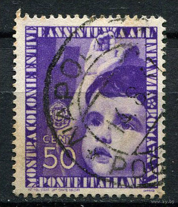 Королевство Италия - 1937 - Ребенок 50С - [Mi.564] - 1 марка. Гашеная.  (Лот 111AM)
