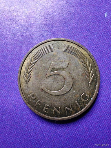 Германия ФРГ 5 пфеннигов 1993 J