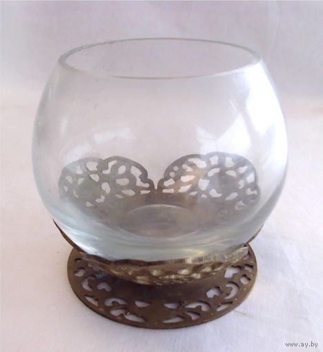 Ваза Конфетница Подсвечник Бронза Стекло