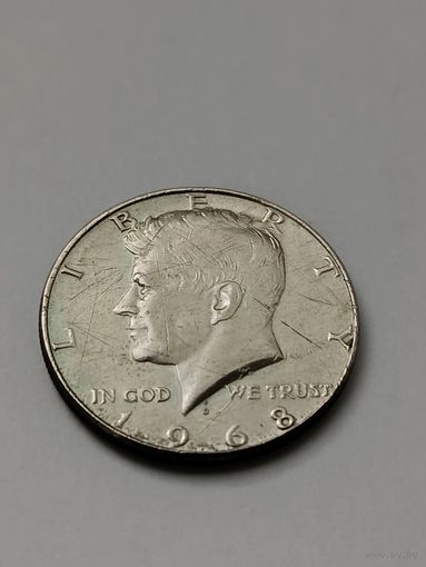 1/2 доллара США 1968 D, серебро