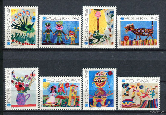 Польша - 1971г. - Детское творчество - полная серия, MNH [Mi 2079-2086] - 8 марок