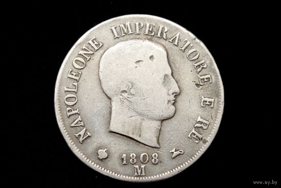 5 лир 1808 г. Милан (Италия), Наполеон Бонапарт