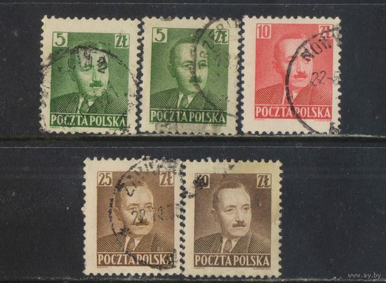 Польша 2-я Респ 1950 Болеслав Берут Стандарт #547-8,552,554