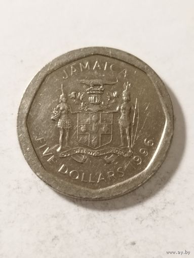 Ямайка 5 долларов 1996