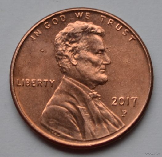 США, 1 цент  2017 г. Р
