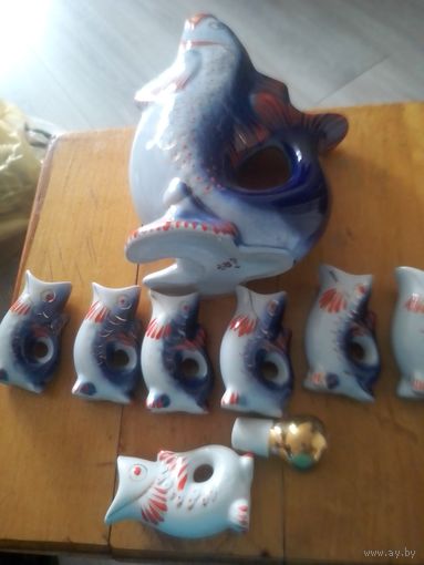 Набор Рыбки Карпы СССР фарфор