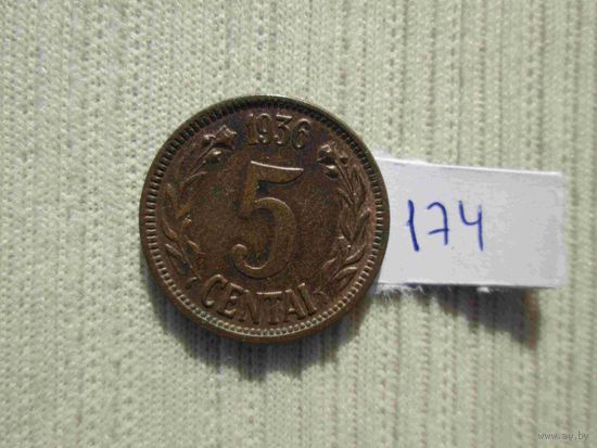 5 сенти 1936 года Литва