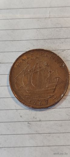 Великобритания 1/2 пенни 1967