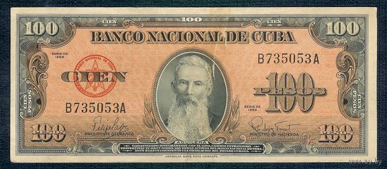 Куба 100 песо 1959 год.