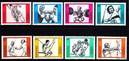 Руанда. 1980. Спорт. Олимпийские игры. Москва-80