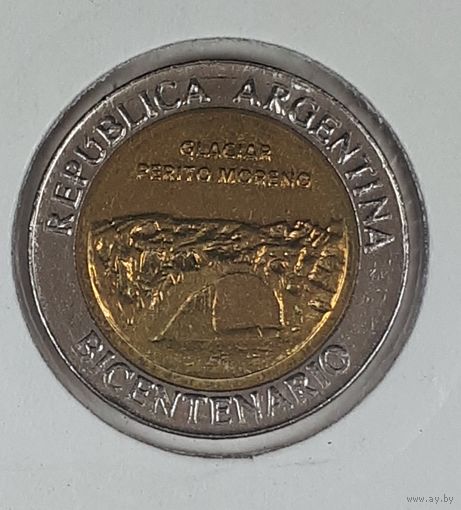 Аргентина 1 песо 2010 200 лет Аргентине - ледник Перито-Морено