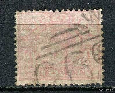 Австралийские штаты - Виктория - 1886/1898 - Королева Виктория 1/2Р - [Mi.100a] - 1 марка. Гашеная.  (Лот 21HT)-TG3P15