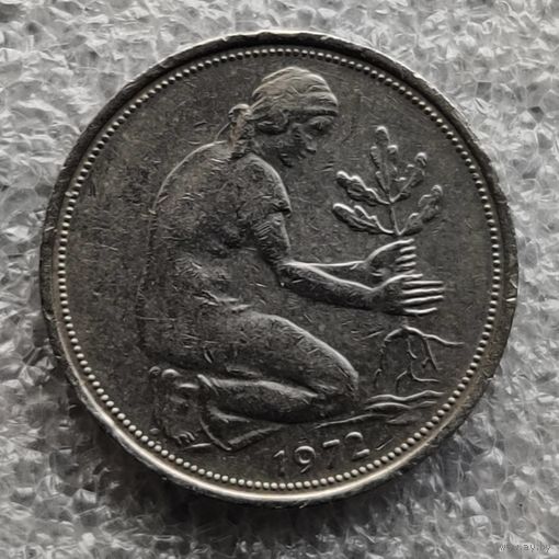Германия 50 пфеннигов 1972 г. "D"