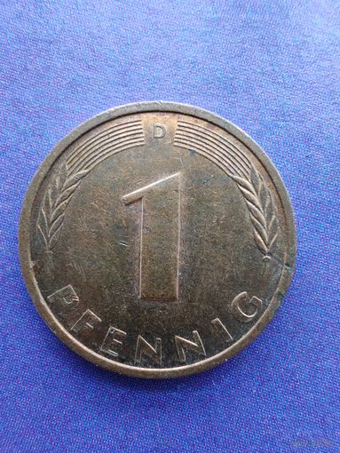 Германия ФРГ 1 пфенниг 1990 D