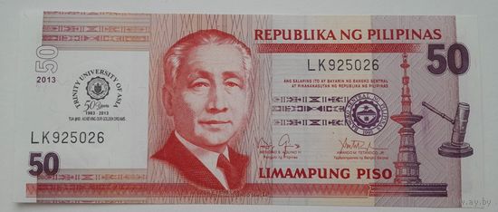 Филиппины 50 писо 2013 года.Юбилейная
