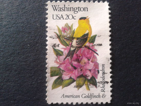 США 1982 птица, цветы