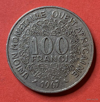 Западная Африка, 100 франков 1967г.