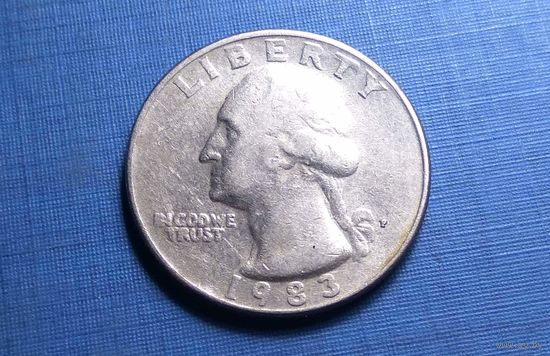 25 центов (квотер, 1/4 доллара) 1983 P. США.