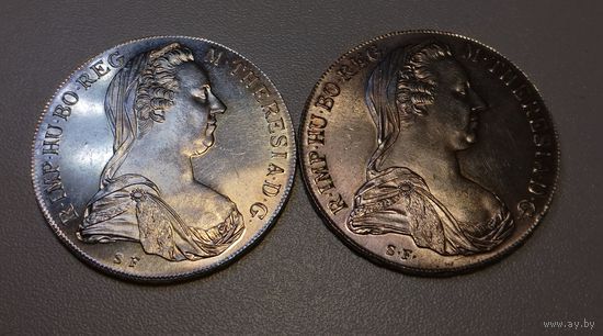 Талеры Мария Терезия 1780 Рестрайк. 2 монеты