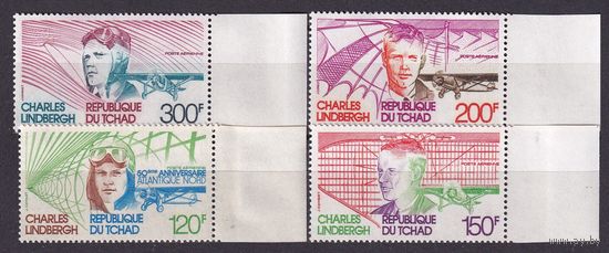 1977 Чад 796-799 Самолеты - Чарльз Линдберг 8,00 евро