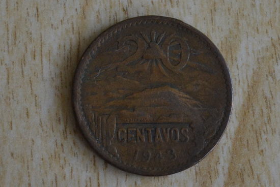 Мексика 20 сентаво 1943 с 1 руб