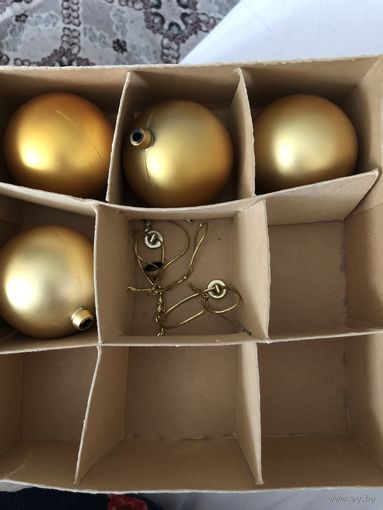 4 елочных шара из набора Сияние БССР