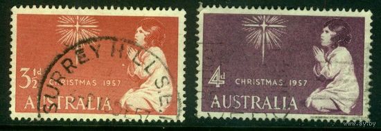 Австралия - 1957 [Mi. 279-280] Гашеная (AU04)